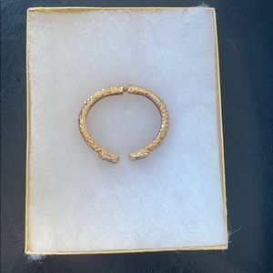 Women’s Gold toned textured bracelet cuff jewelry accessory